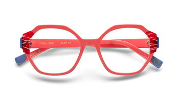 Das Bild zeigt die Korrektionsbrille THEIA RDBL von der Marke Etnia Barcelona in rot